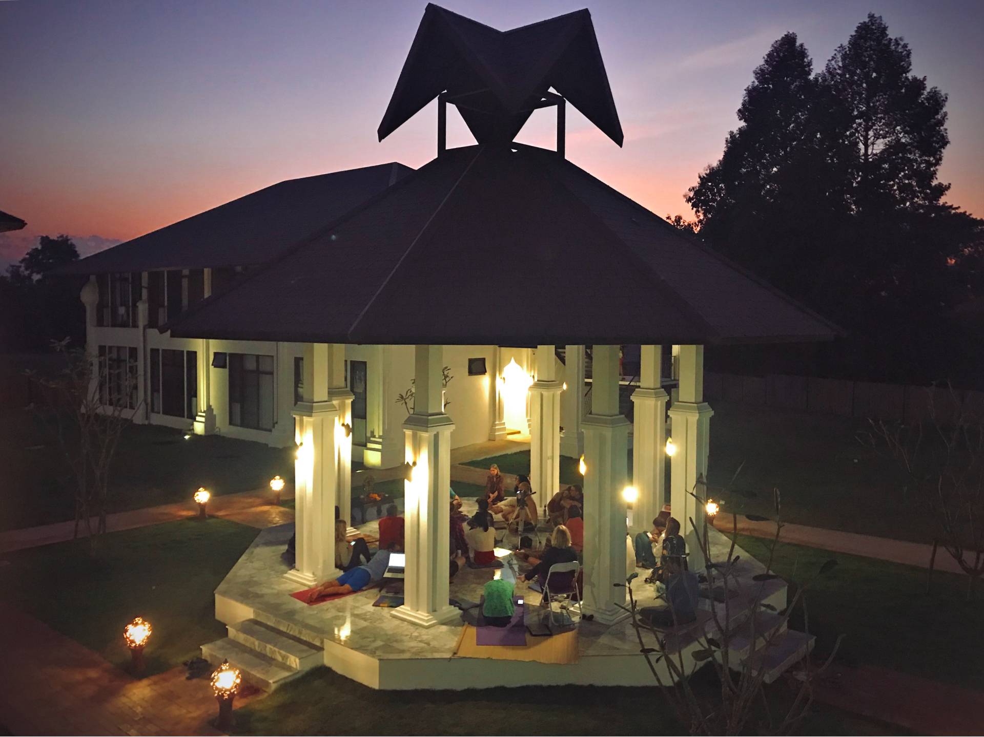 Amrita-Altar-at-Night